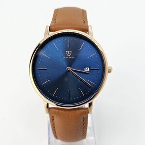 Mens Watch Minimalist Fashion Simple‎ Wrist Watch Analog Date with Leather Strap
